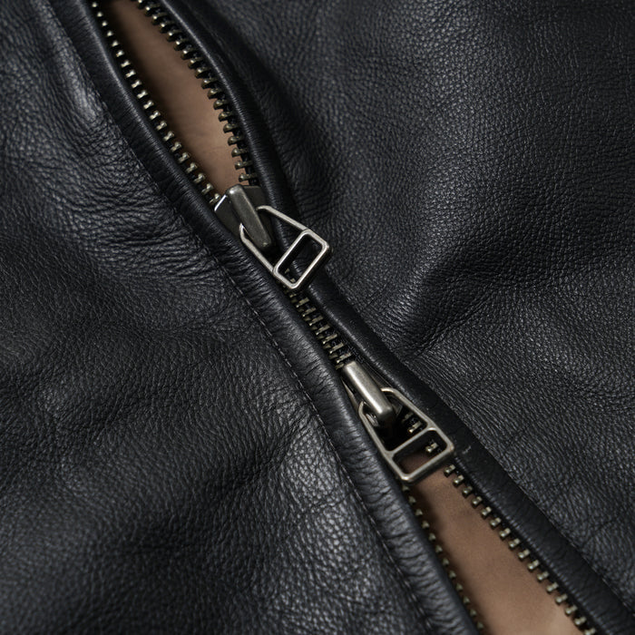 Frizmworks Destroyed Cowhide Leather Jacket - Black
