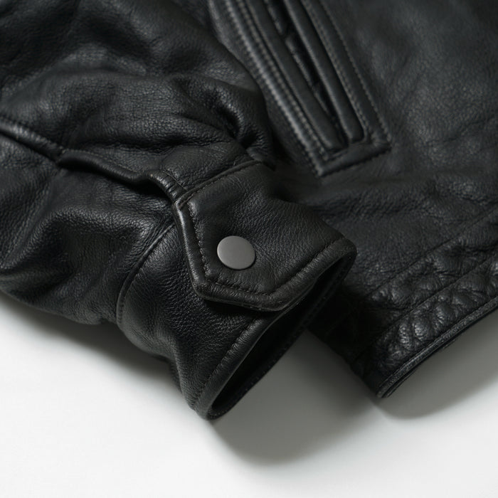 Frizmworks Destroyed Cowhide Leather Jacket - Black