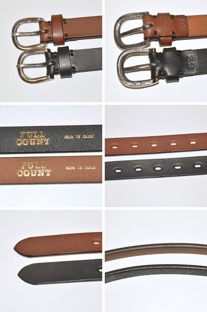 FULL COUNT ”6219” Oiled Leather Narrow Belt