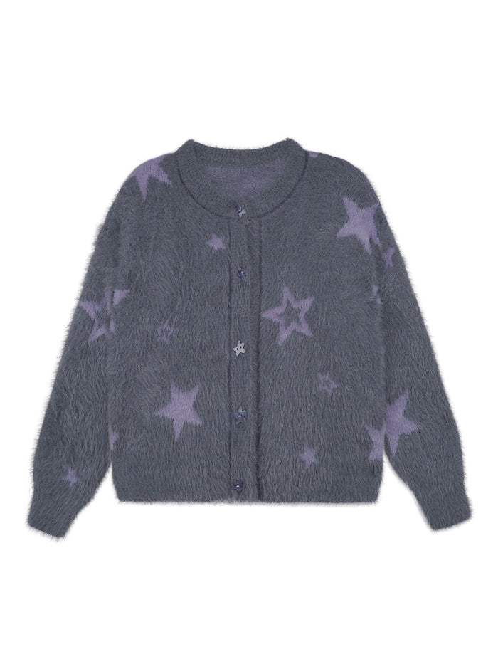 Fuzzy Star Cardigan