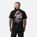 1HUNNA Gallery 001 Fallen Angel T-shirt in zwart – gedragen achterkant