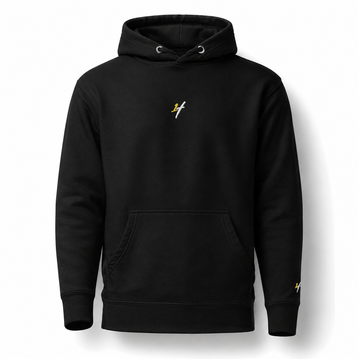 1HUNNA Gallery 002 Chaotic Angel Hoodie in zwart – voorkant