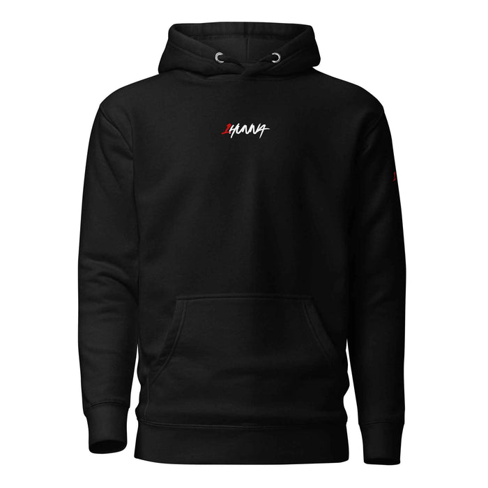 1HUNNA Gallery 005 Fallen Angel Hoodie in zwart – voorkant