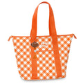 Gameday Gingham Orange & White Cooler