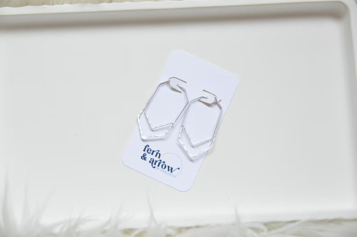 Geometric Arrow Hoop Earrings