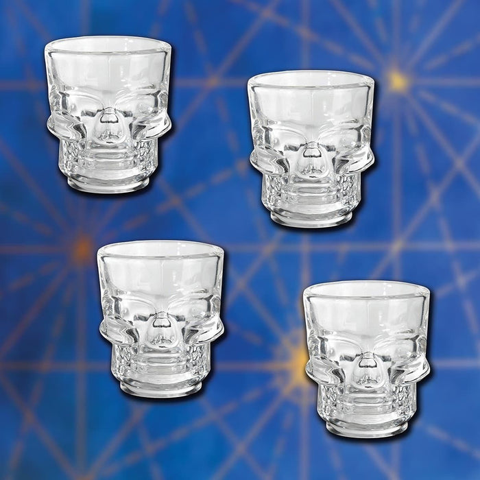 Glass Skull Shot Glass - Set of 4