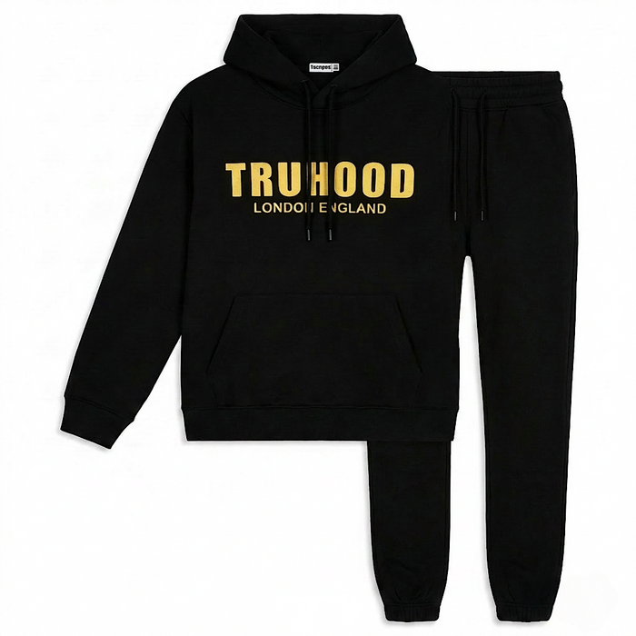 Gold Black Tru Woman Tracksuit Set
