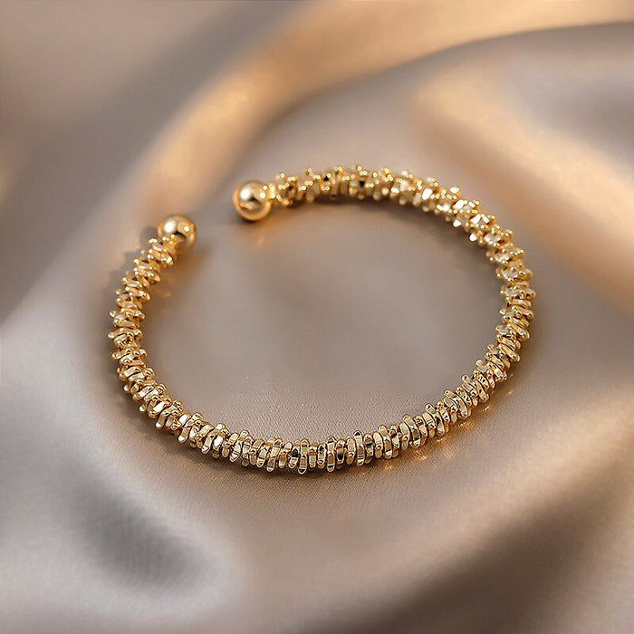 Gold Metal Open Bracelet Adjustable Fashion Gothic Metal Bangle for Women - foxberryparkproducts