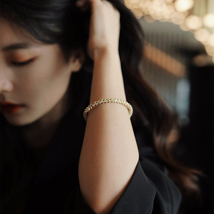 Gold Metal Open Bracelet Adjustable Fashion Gothic Metal Bangle for Women - foxberryparkproducts