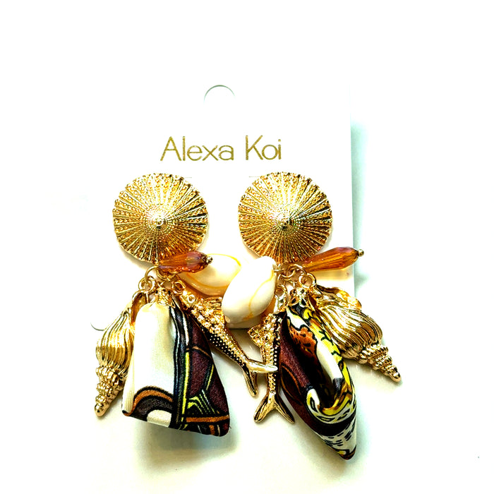 Style the Gold Shell Hankerchief Earring exclusively at Born To Glam