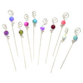 Gone Home Garnish Picks with Speckled Multicolor Beads, Set of 10