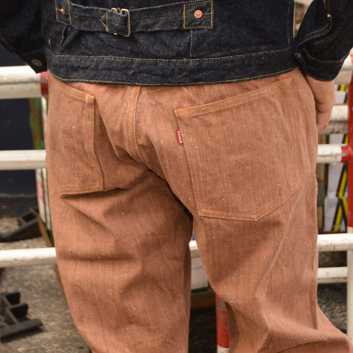 graphzero "GZ-NPST-KAKI" 13oz Naturally Dyed Nep Straight-Leg Jeans – Persimmon Tannin