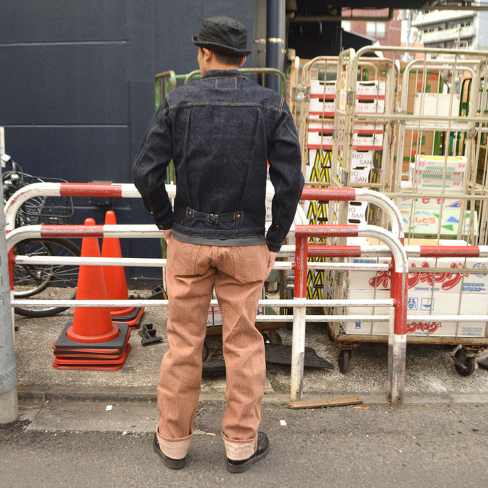 graphzero "GZ-NPST-KAKI" 13oz Naturally Dyed Nep Straight-Leg Jeans – Persimmon Tannin