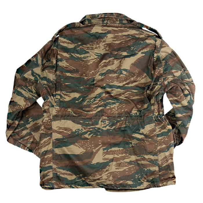 military surplus Greek Lizard Camo M65 Field Jacket with Attachable Hood for outdoor activities