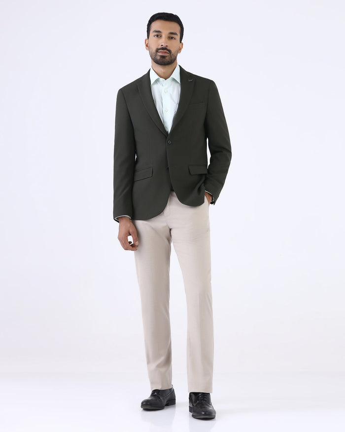 Green Textured Blazer - Cano