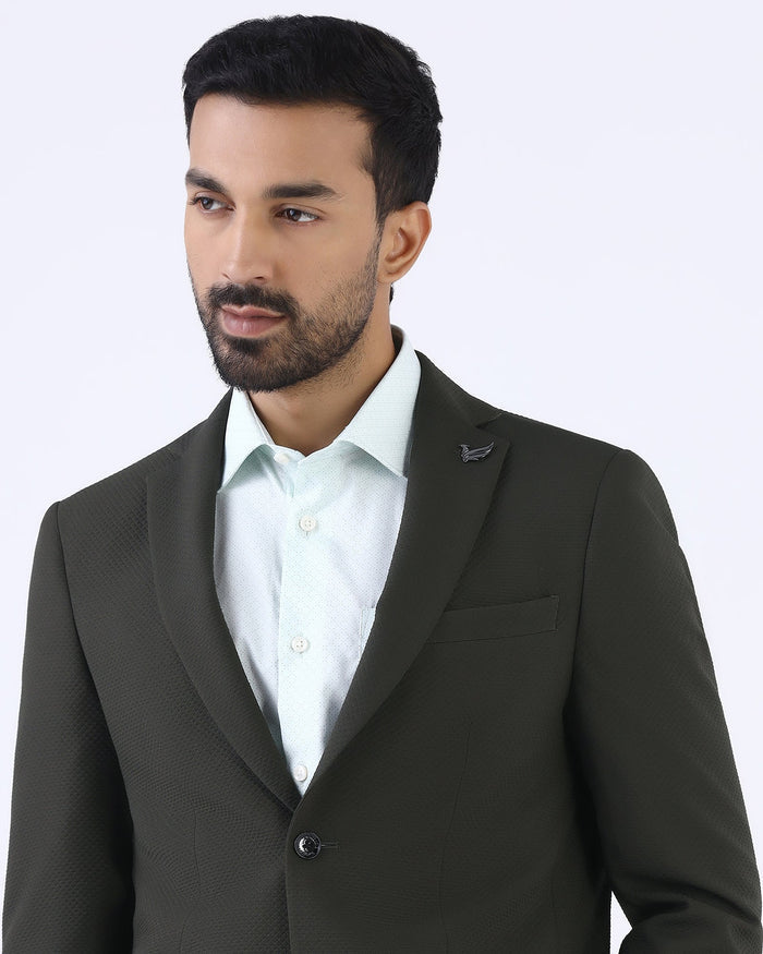 Green Textured Blazer - Cano