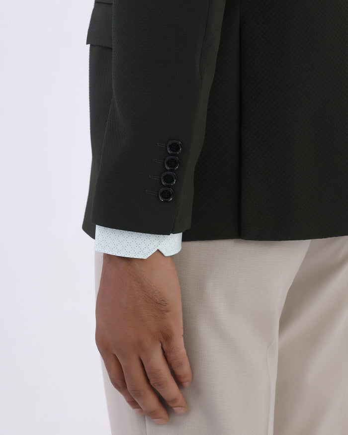 Green Textured Blazer - Cano