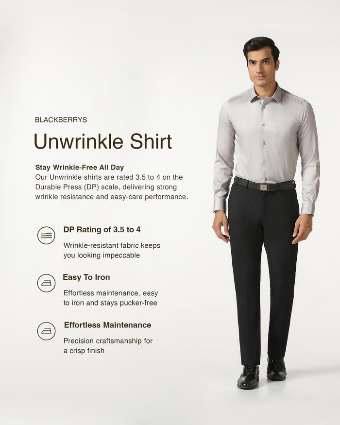 Grey Non Iron Solid Shirt - Sailor