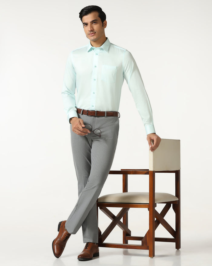 Grey Solid Trouser - Conor