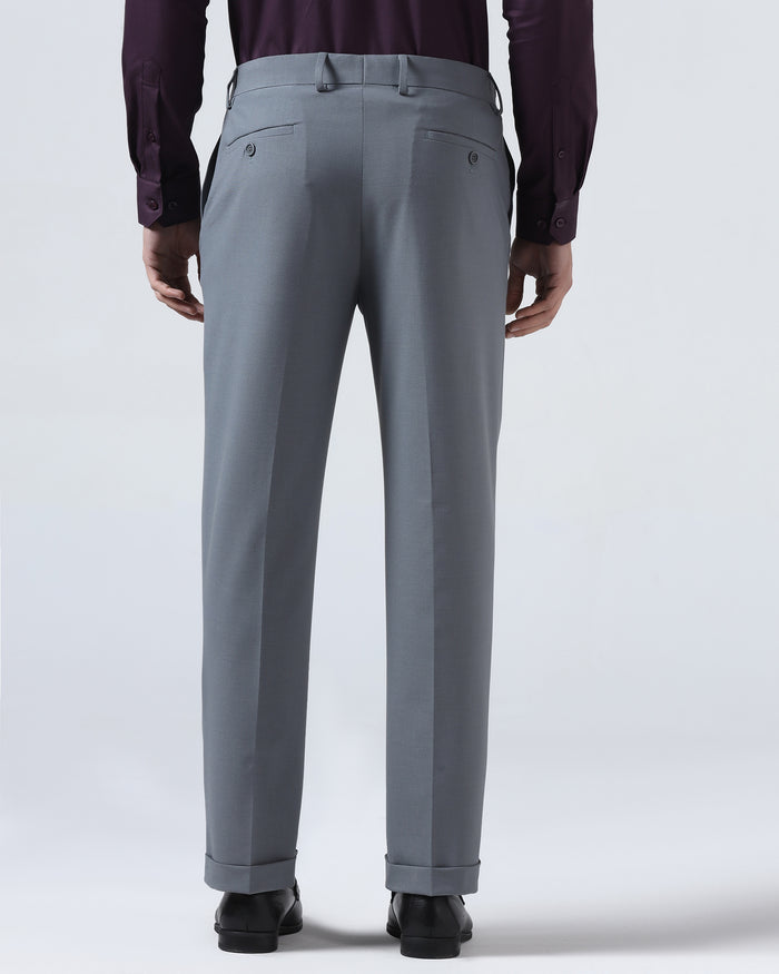 Grey Solid Trouser - Joshua
