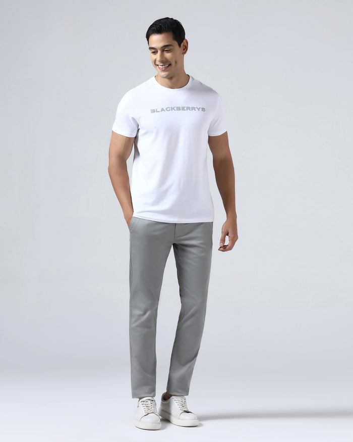 Grey Textured Khakis - Aurea
