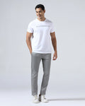 Grey Textured Khakis - Aurea
