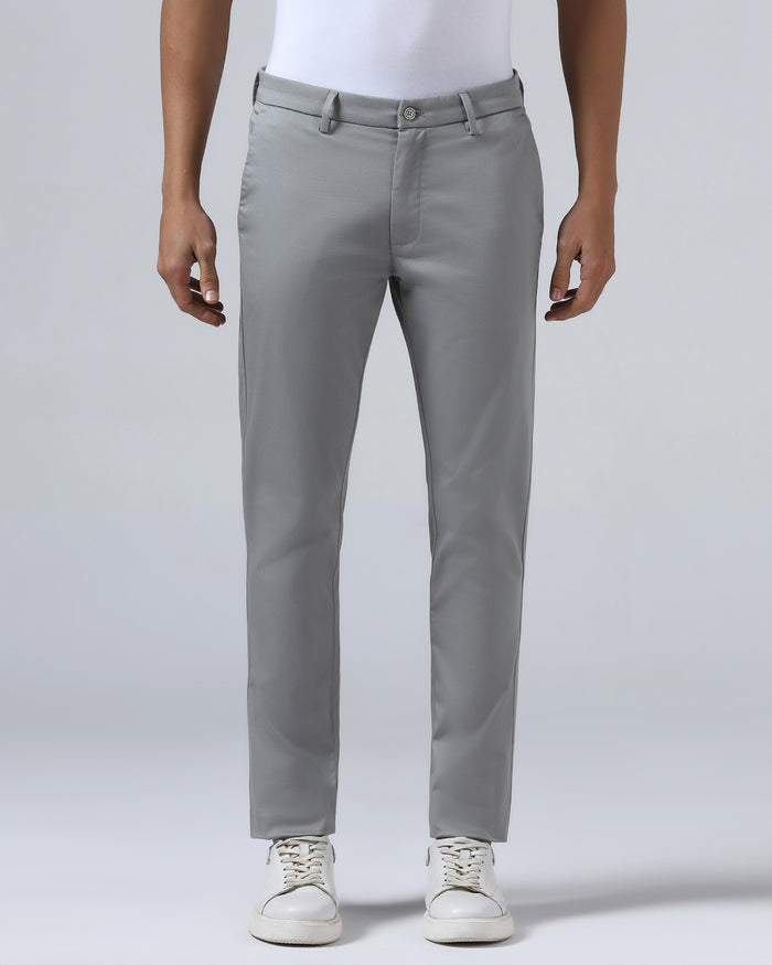 Grey Textured Khakis - Aurea