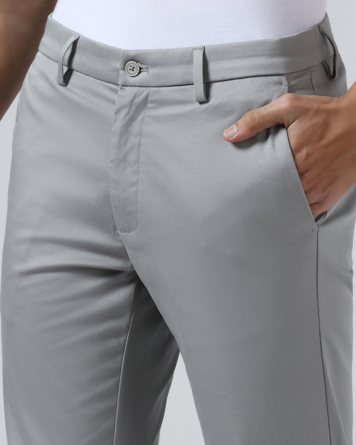 Grey Textured Khakis - Aurea