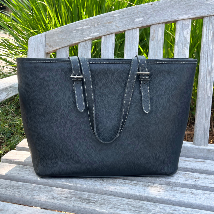 Hand-Painted Leather Tote