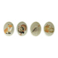 Hand-Painted Stoneware Platter with Animal/Pumpkins, 4 Styles (Each One Will Vary)