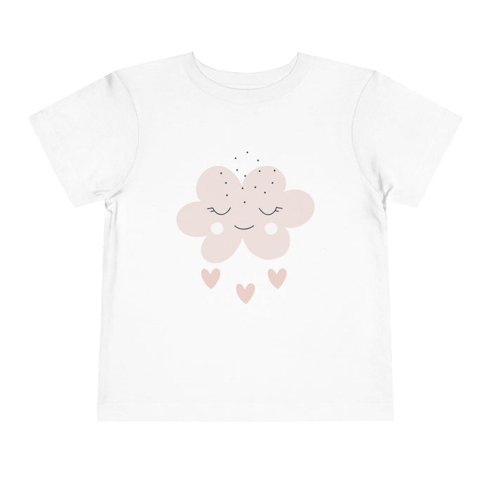 Girls Short Sleeve Cotton Tee Happy Cloud Hearts, Girls T-shirts, Girls Clothing, Girl Toddler Clothing, Made in the USA | Pippa + June