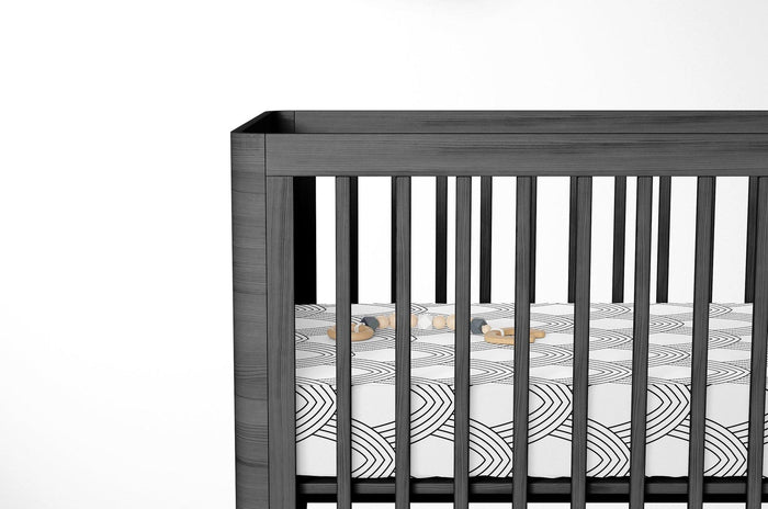 Modern Baby Crib Sheet Black White, Baby Bedding, Big Kid Toddler Bedding, Modern Nursery Decor, Made in the US | Pippa + June
