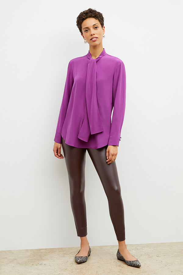 Front image of a woman wearing the harrington in brown | Grid | Exclude