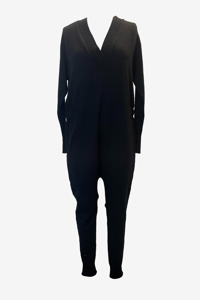 Hatch Black Knit Jumpsuit