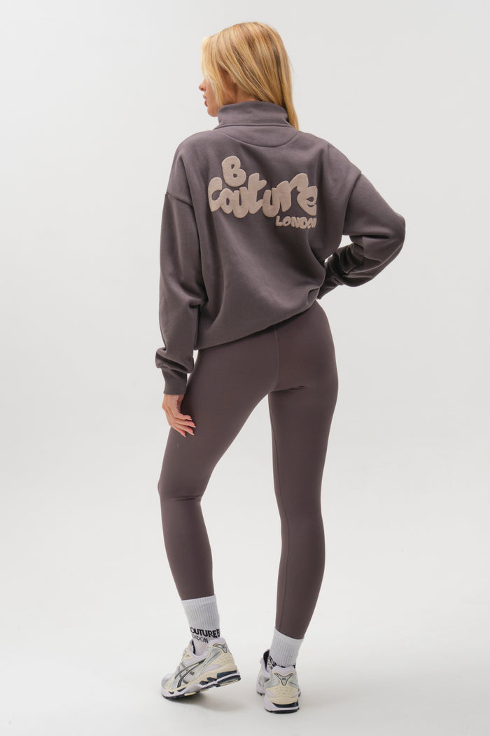 Hatherley Half-Zip Sweatshirt & Leggings Set -  Charcoal
