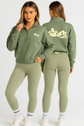 Hatherley Half-Zip Sweatshirt & Leggings Set - Olive