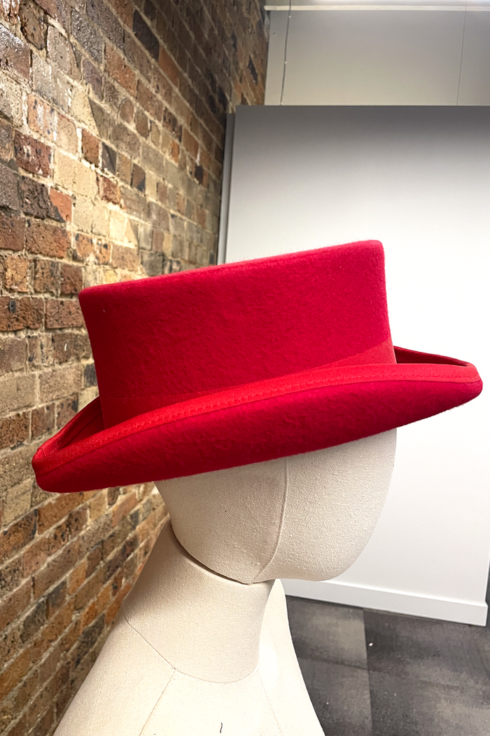 Hatsanity Red Wool Classic Top Hat image 2
