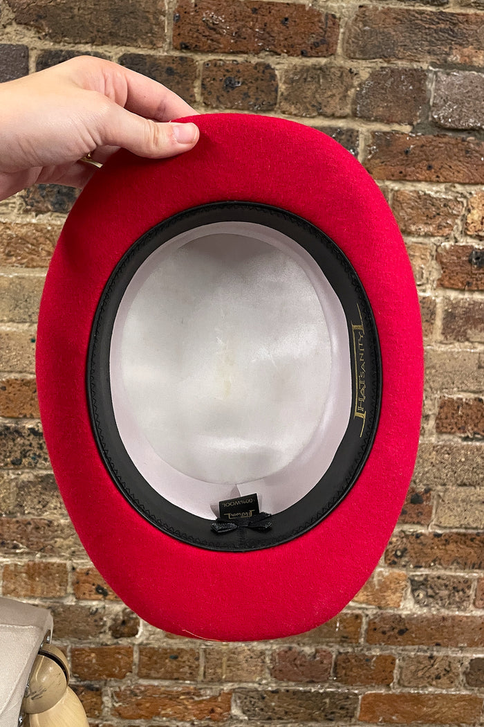 Hatsanity Red Wool Classic Top Hat image 3