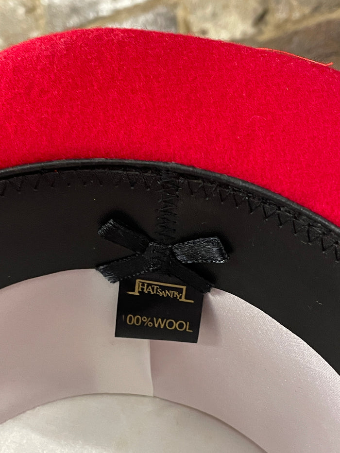 Hatsanity Red Wool Classic Top Hat image 5