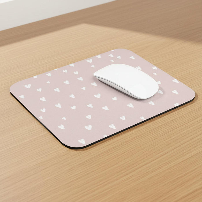 Modern Mouse Pad Pink Hearts, Modern Laptop Computer Accessories, Office Accessories, Work from Home Office, Made in the USA | Pippa + June
