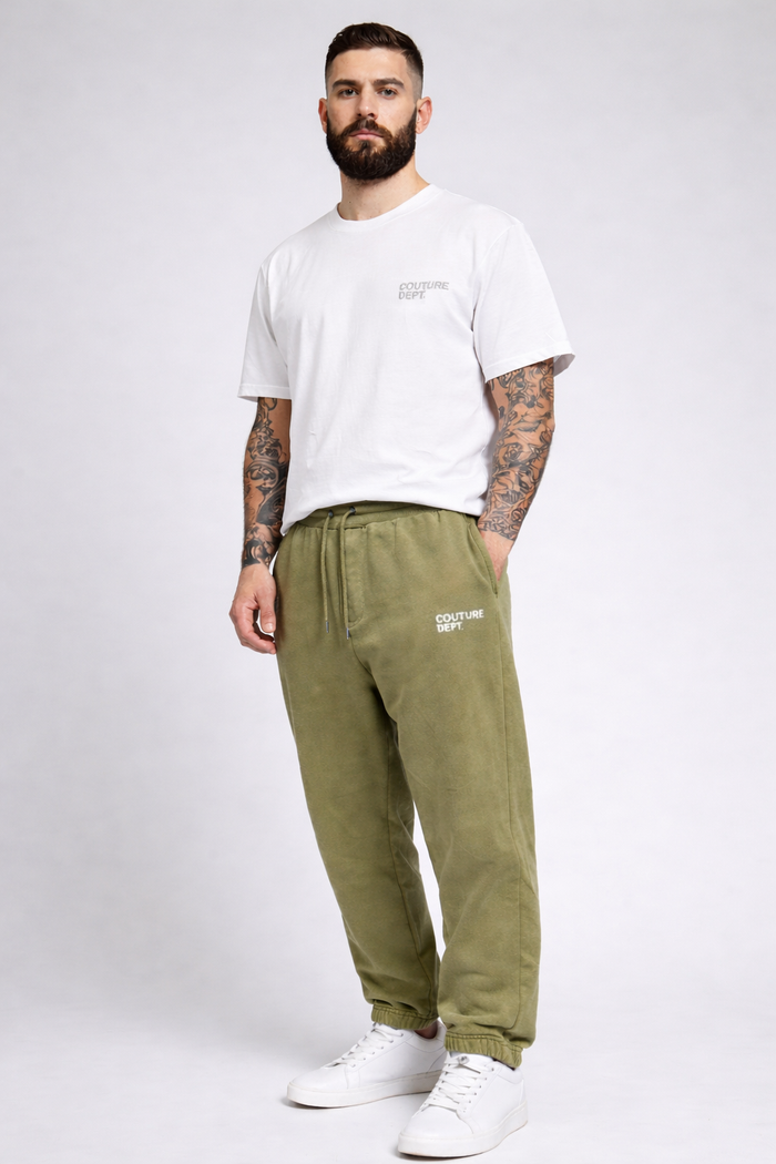 Heavyweight Oversized Couture Dept Joggers - Khaki