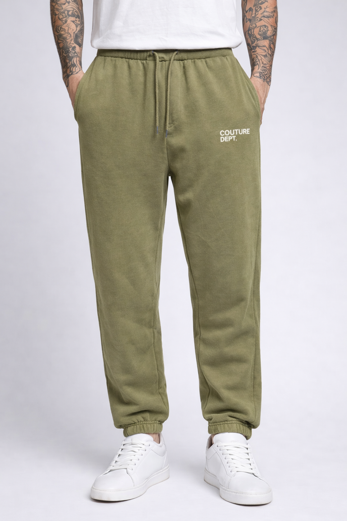 Heavyweight Oversized Couture Dept Joggers - Khaki