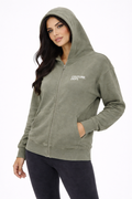 Heavyweight Oversized Couture Dept Zip Hoodie - Green