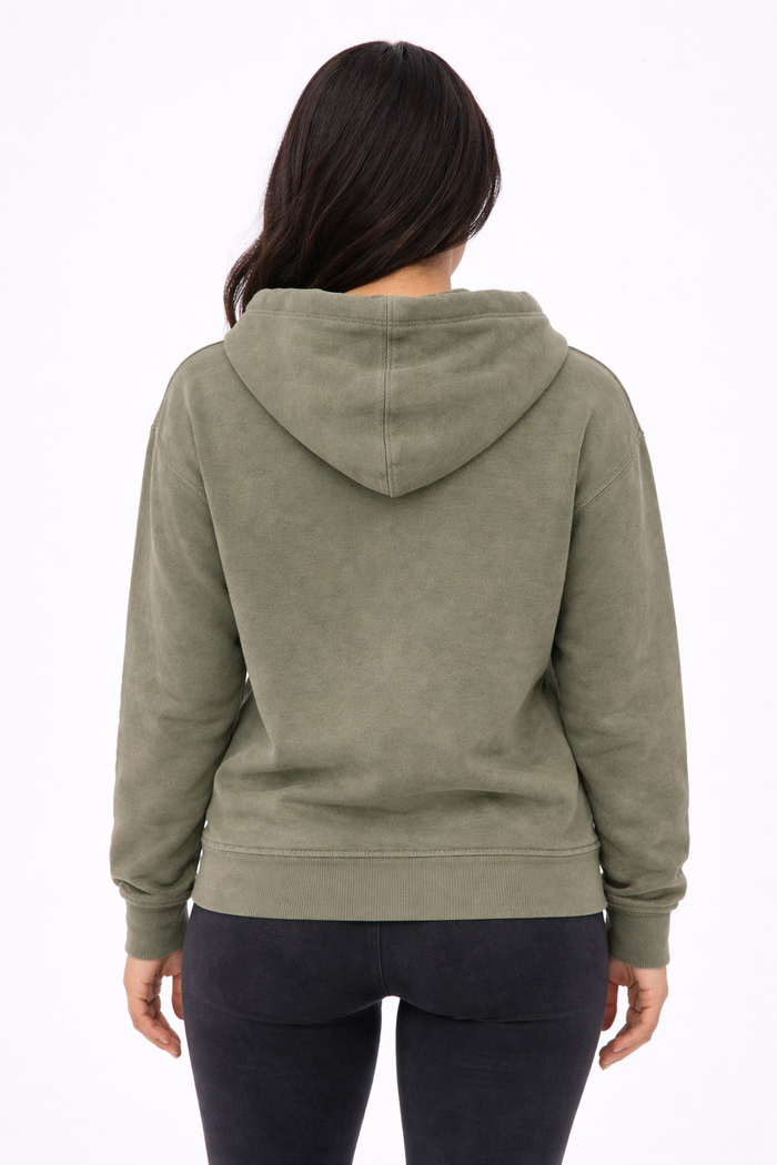 Heavyweight Oversized Couture Dept Zip Hoodie - Green