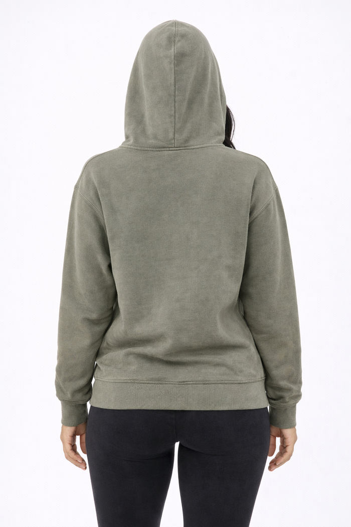 Heavyweight Oversized Couture Dept Zip Hoodie - Green