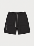 HEAVYWEIGHT ZIP CARGO SHORTS BLACK