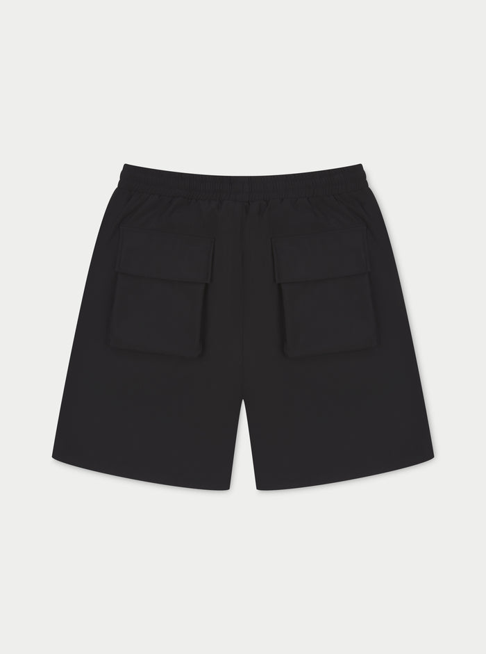 HEAVYWEIGHT ZIP CARGO SHORTS BLACK