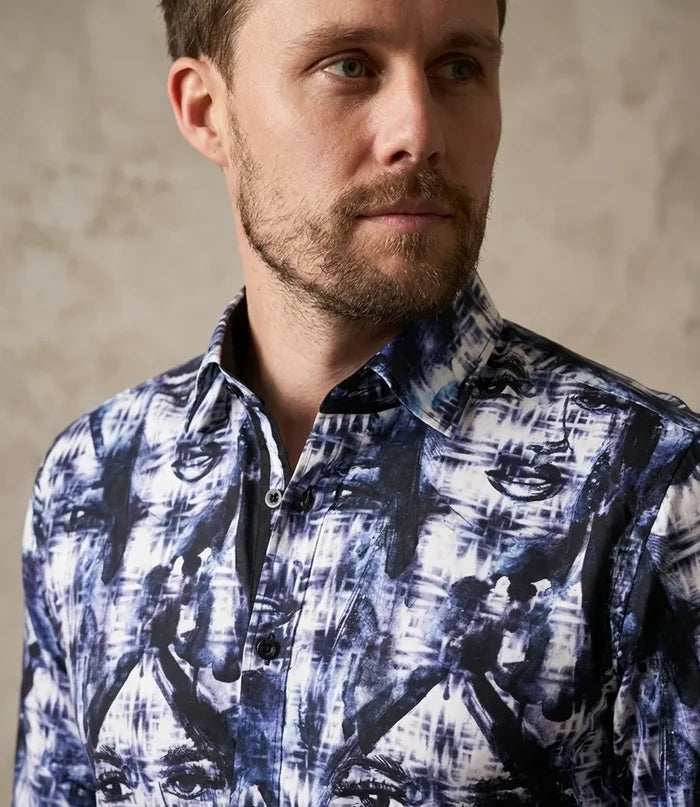 Hidden Face's Print Men's Shirt