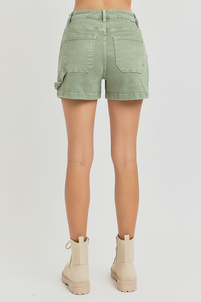 High Rise Olive Shorts