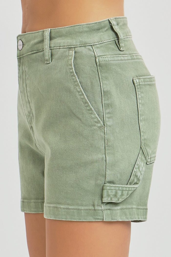 High Rise Olive Shorts